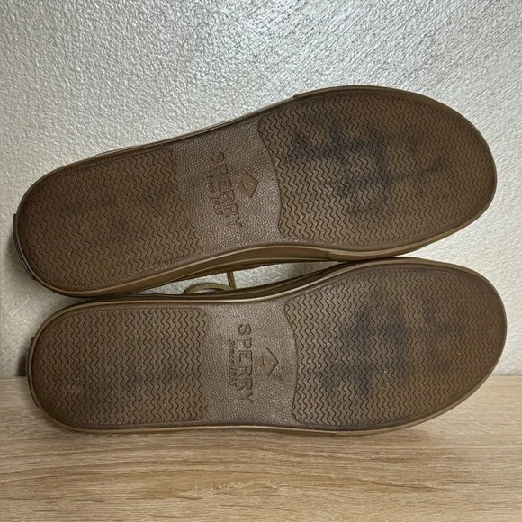 Sperry Striper II LTT Cognac Leather Low Top Sneakers Sahara Men 10 Oxford Shoes - Picture 6 of 12